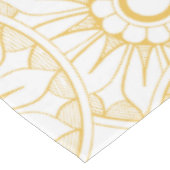 イエローヴィンテージフローラメダリオンパターン テーブルクロス (アングル)