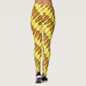 イエロー州フェアコーンドッグコーンドッグマスタードホットドッグ レギンス (裏面)