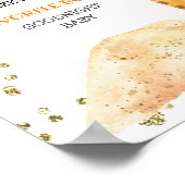 イエロー建築トラック第1誕生日標識 ポスター (角)