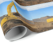 イエロー建築掘削機 ラッピングペーパー (ロールコーナー)