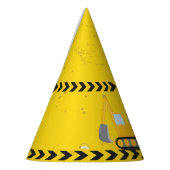 イエロー建築車カスタム両子供の誕生日 パーティーハット (左)
