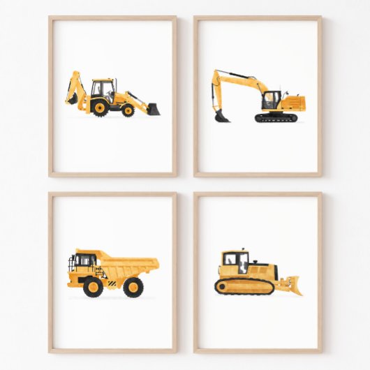 イエロー建築車少年ルーム