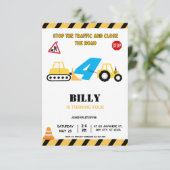 イエロー建築4th誕生日招待状 招待状 (スタンド正面)