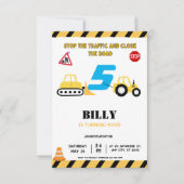 イエロー建築5TH誕生日招待状 招待状 (正面)