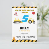 イエロー建築5TH誕生日招待状 招待状 (スタンド正面)