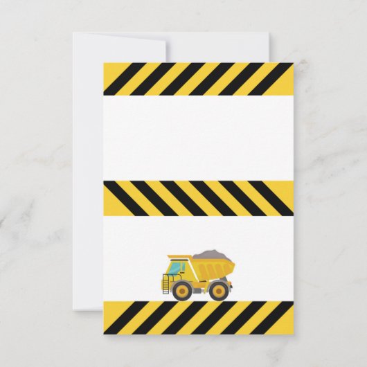 イエロー建築5TH誕生日招待状 招待状 (裏面)