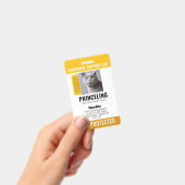 イエロー感情的サポート猫ID バッジ (手持ち)