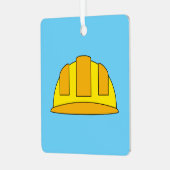 イエロー懸命ハットマンガ メタルオーナメント (正面左)