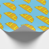 イエロー懸命ハットマンガ ラッピングペーパー (角)