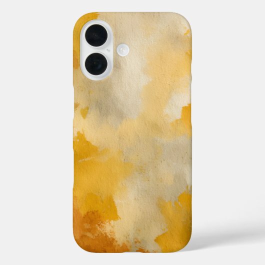イエロー抽象水彩 Case-Mate iPhoneケース (裏面)