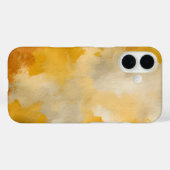 イエロー抽象水彩 Case-Mate iPhoneケース (裏面 (横))
