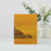 イエロー抽象芸術アートポストカード ポストカード (スタンド正面)