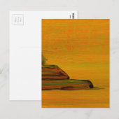 イエロー抽象芸術アートポストカード ポストカード (正面/裏面)