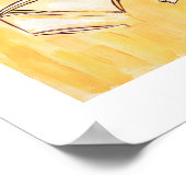 イエロー抽象芸術カップルホームデコール16x20プリント ポスター (角)