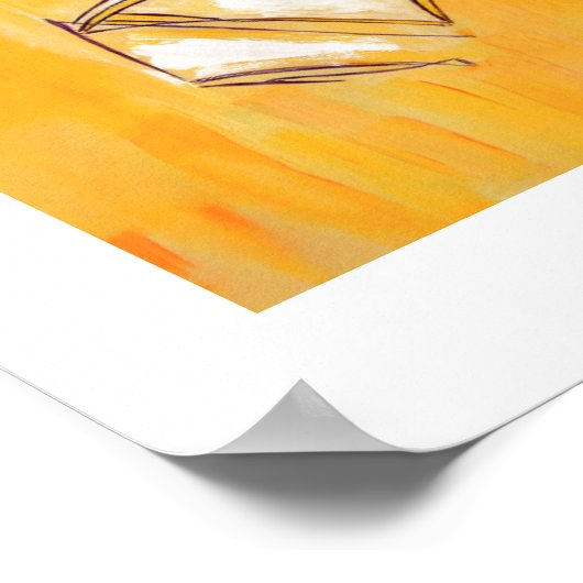 イエロー抽象芸術カップルHome Decor 16x20ポスター ポスター (角)