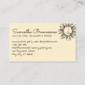 イエロー抽象芸術スピリチュアルシアルサンタロット 名刺 (裏面)