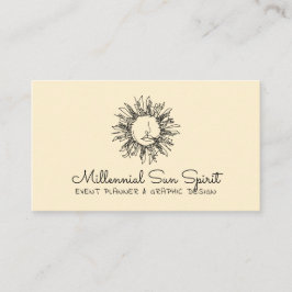 イエロー抽象芸術スピリチュアルシアルサンタロット 名刺