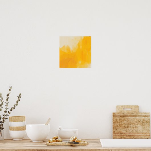 イエロー抽象芸術ズ絵画バイモルガン・ハーパー・ニコルズ ポスター (キッチン)