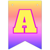 イエロー文字ハッピーバースデー |編集可能 バンティングフラッグ (第2の旗)