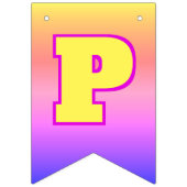 イエロー文字ハッピーバースデー |編集可能 バンティングフラッグ (第3の旗)