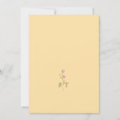 イエロー春の結婚式招待状 招待状 (裏面)