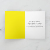 イエロー春クロカス悔やみや弔慰 カード (内部)