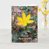 イエロー春クロカス悔やみや弔慰 カード (黄色い花)