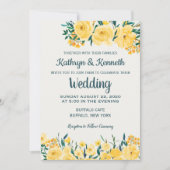 イエロー春サマーカントリーウェディング招待状 招待状 (正面)