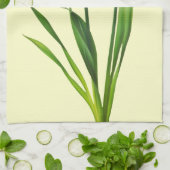 イエロー春ダッフォジルスダッフォディルテンプレート キッチンタオル (折り畳み)