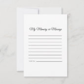 イエロー春ダッフォジル共有メモリ葬儀 ノートカード (裏面)