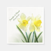 イエロー春ダッフォダイルカスタムス紙ナプキンス スタンダードカクテルナプキン (正面)