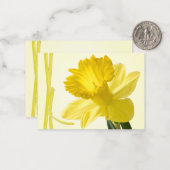 イエロー春ダッフォディルクローズアップ花の写真 ノートカード (正面/裏面インサイチュ)