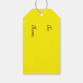 イエロー春ダフォジルフローラ ギフトタグ (裏面)