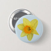 イエロー春ダフォディルオンブ淡い色のルー 缶バッジ (正面&裏面)