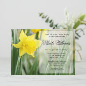 イエロー春ダフォディルブライダルシャワー 招待状 (スタンド正面)