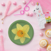 イエロー春ダフォディル ペーパープレート (パーティー)