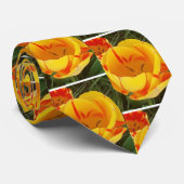 イエロー春チューリップタイ ネクタイ (ロール)