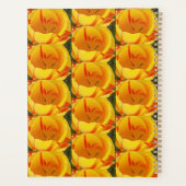 イエロー春チューリップパーソナライズされた プランナー手帳 (裏面)
