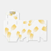 イエロー春チューリップフローラブライダルシャワー フェイバーボックス (折り畳みなし)