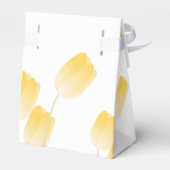 イエロー春チューリップフローラブライダルシャワー フェイバーボックス (裏面サイド)