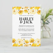 イエロー春デイ結婚式招待状 招待状 (スタンド正面)