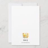 イエロー春デイ結婚式招待状 招待状 (裏面)