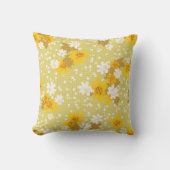 イエロー春フラワークッション&枕 クッション (正面)