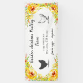 イエロー春フローラファームハウスバナー 横断幕 (縦)