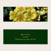 イエロー春プリムローズフラワーズミニブックマーク (正面&裏面)