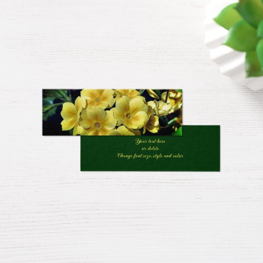 イエロー春プリムローズフラワーズミニブックマーク (デスク)