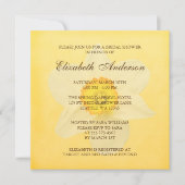 イエロー春水仙フラワーブライダルシャワー 招待状 (正面)