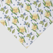 イエロー水仙とブルーベリーティッシュペーパー 薄葉紙 (詳細)