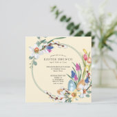 イエロー水仙と春フローライースターブランチ 招待状 (スタンド正面)