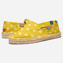 イエロー水玉模様エスパドリール